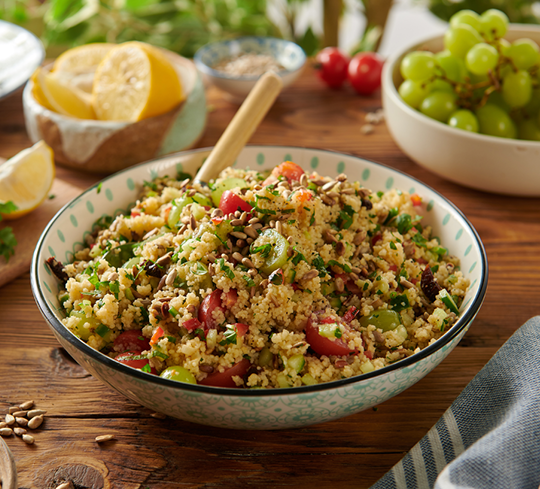 Zomerse couscoussalade met een hint van citroen