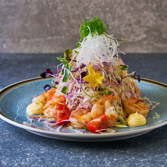 Gegrilde garnalensalade