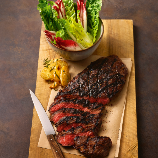 Flat iron steak Caribbean style