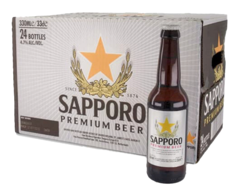 Sapporo Premium Beer 4,8% bottle 330 ml